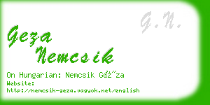 geza nemcsik business card
